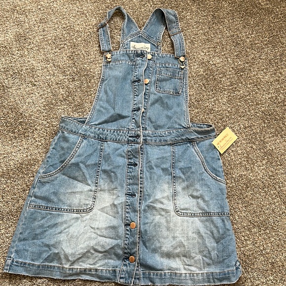 American Rag Jean Overalls Skirt - Picture 1 of 4